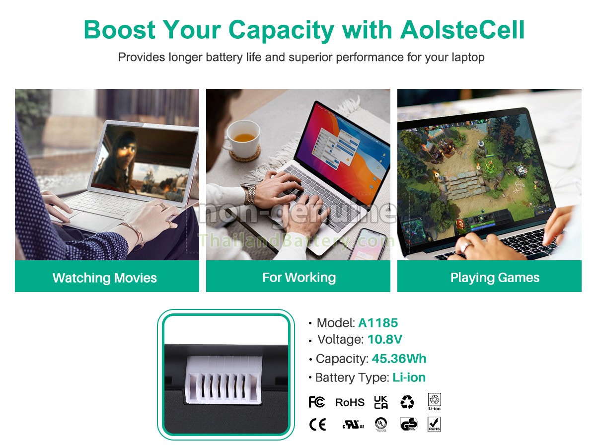 แบตเตอรี่สำหรับ Apple MacBook 13 inch MB061J/A