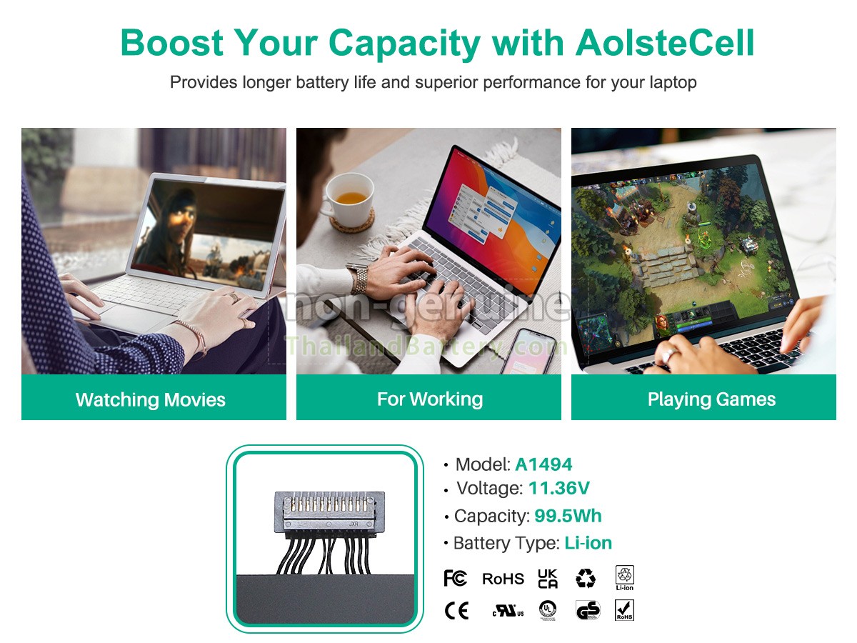 แบตเตอรี่สำหรับ Apple MGXG2LL/A