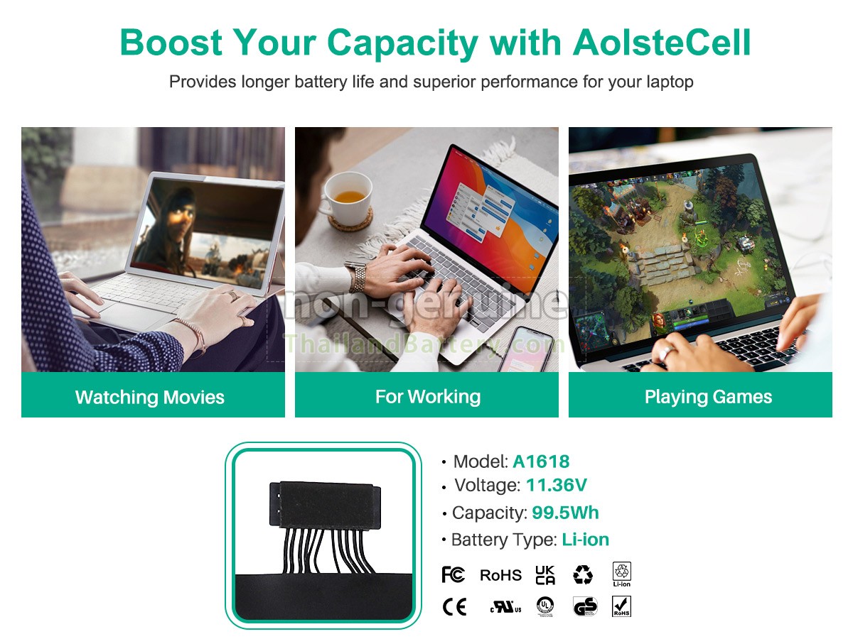 แบตเตอรี่สำหรับ Apple MJLT2LL/A