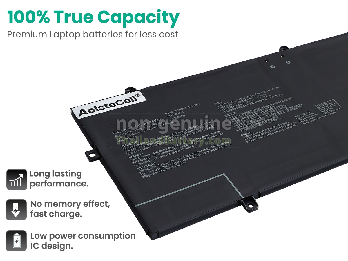 แบตเตอรี่สำหรับ Asus ZenBook 14 OLED UX3405MA-PP809W