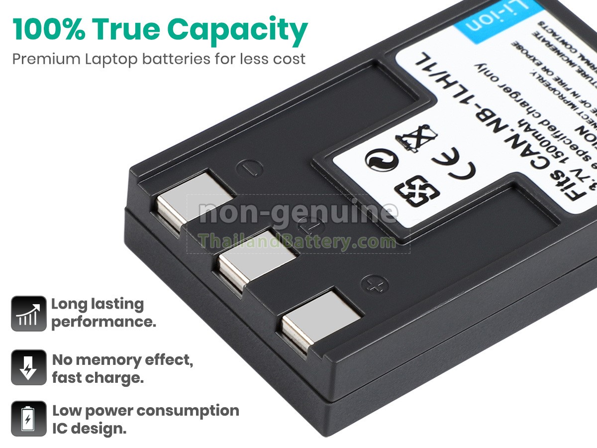 แบตเตอรี่สำหรับ Canon POWERSHOT S400