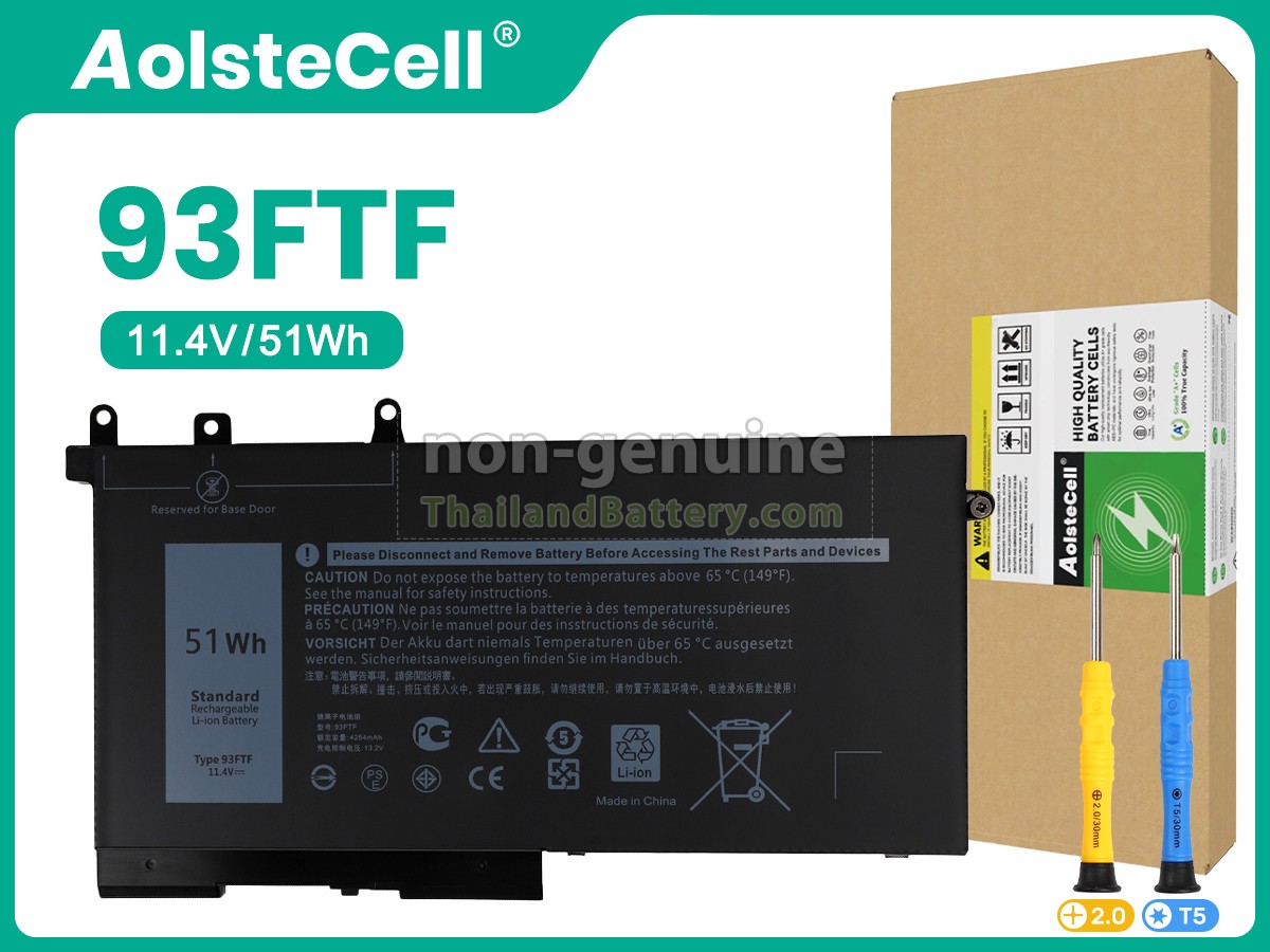 แบตเตอรี่สำหรับ Dell 93FTF