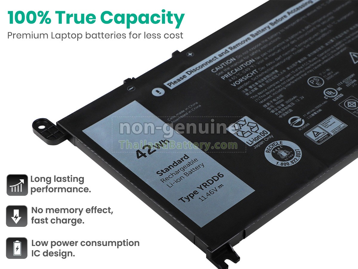 แบตเตอรี่สำหรับ Dell Inspiron 5482 2-IN-1