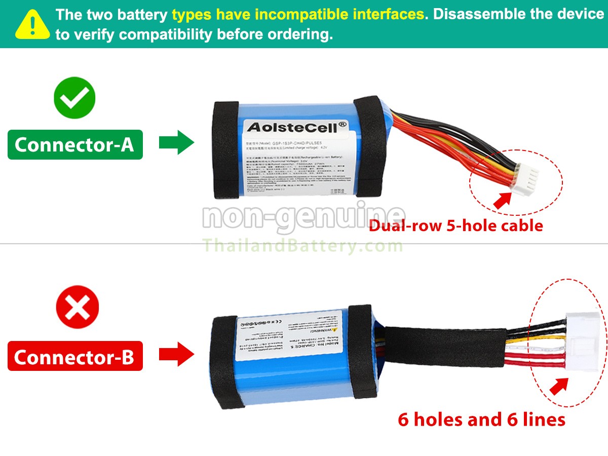 แบตเตอรี่สำหรับ JBL GSP-1S3P-CH40